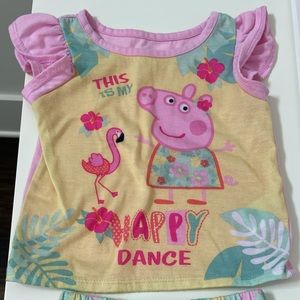 Lightweight 3T Peppa Pig spring/summer pj set